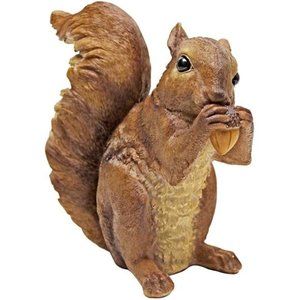 Chomper the Woodland Squirrel Outdoor Garden Statue, 7 Inch, full color